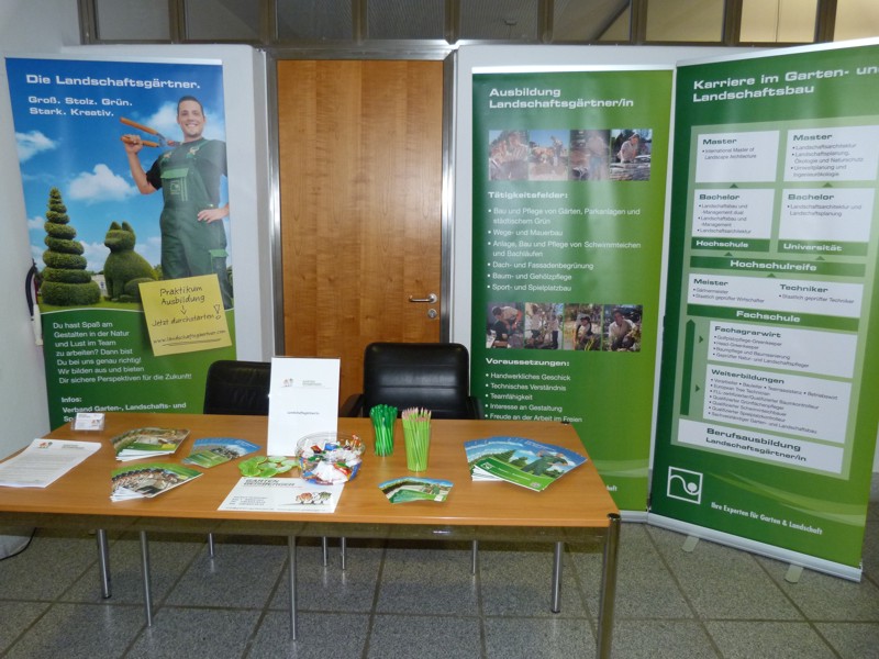 Ausbildungsmesse Stand Beruf Landschaftsgärnter