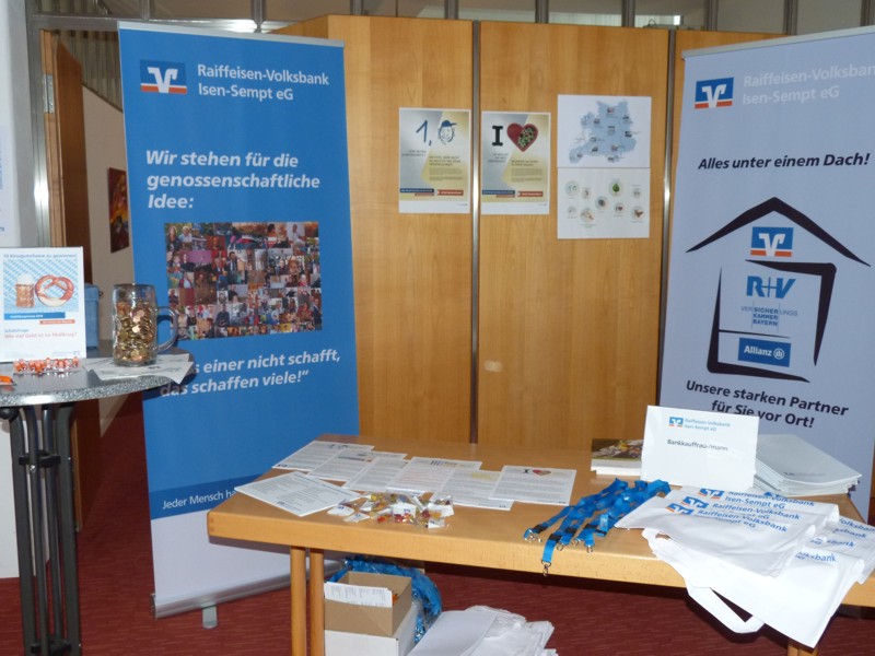 Ausbildungsmesse Stand Raiffeisen-Volksbank Isen-Sempt eG