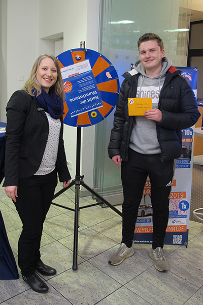 Nacht der Wunschsterne bei unserer VR-Bank Erding eG - Gewinner Gewinnrad